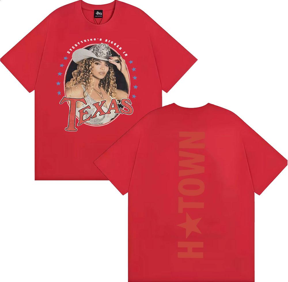 Cowboy Carter Beyonce Music Tour 2025 Graphic T-shirts Harajuku Hip Hop Retro T Shirts Men Women Summer Tops 100% Cotton T-shirt