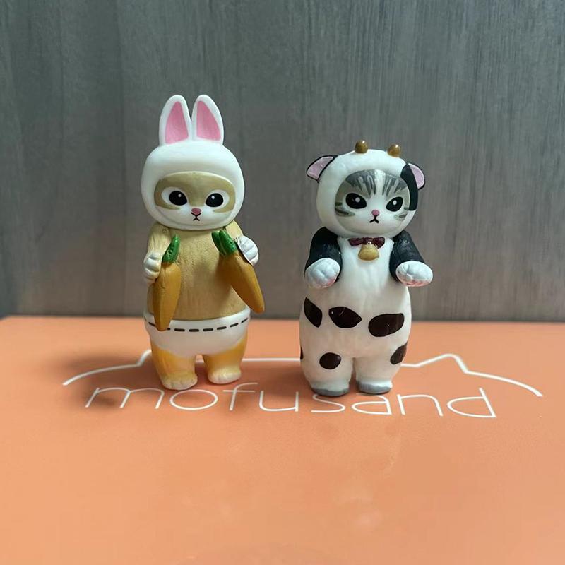 1Pc Fans Children Gift Mofusand Shark Cat Blind Box Cos Animal Character Figures Toy Ornaments Dolls