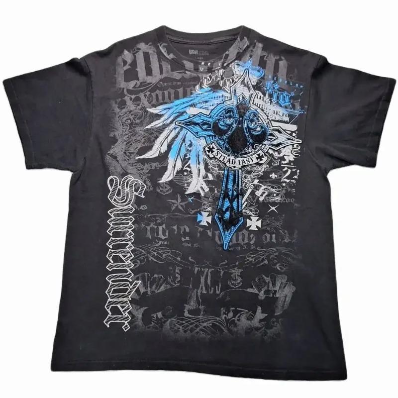 T-shirt da uomo estiva 3D stampata in stile Street Gothic, taglia grande. Tessuto Morbido e Traspirante Adatto per l'Uso Quotidiano