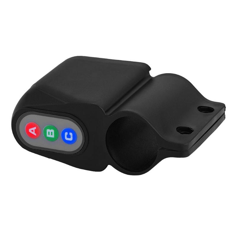 Black Cycling Bicycle Anti Theft Safety 4-Digit Code Lock Security Alarm Tool