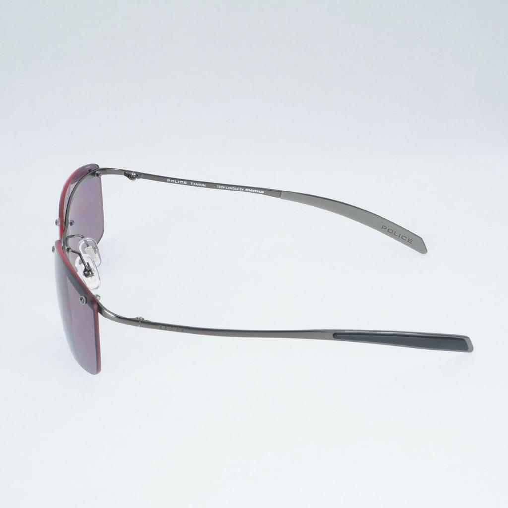 Police Polarized Sunglasses for Men SPLT77J 627P 60 size Tech Lenses Collection Drive Japan Model Titanium Square