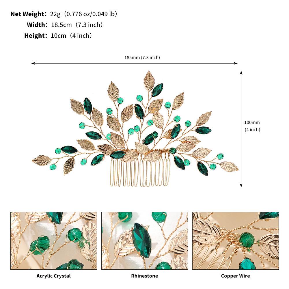 

Новый китайский стиль Свадебный головной убор Сюхэ лист страз гребень для волос шпилька высококачественные аксессуары для волос шпилька гребень набор