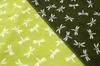 Dyeing Anbo Soft Gauze Tenugui Dragonfly Olive Authentic Dyed Cotton with Hemmed Made in 35cm x 100cm "Baby Green" 100% Edges, Japan,