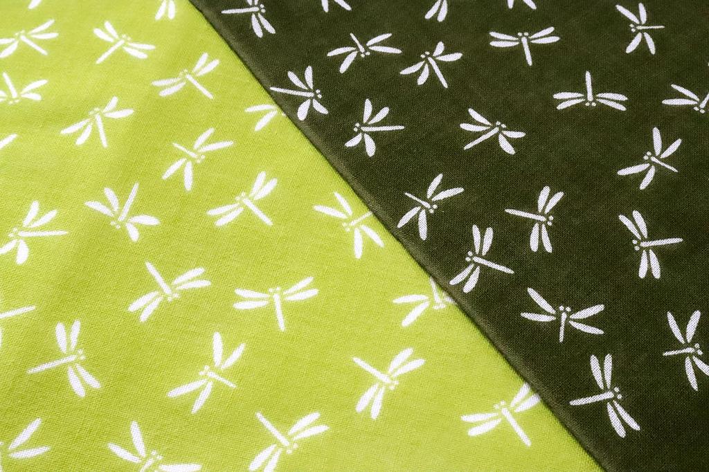 Dyeing Anbo Soft Gauze Tenugui Dragonfly Olive Authentic Dyed Cotton with Hemmed Made in 35cm x 100cm "Baby Green" 100% Edges, Japan,