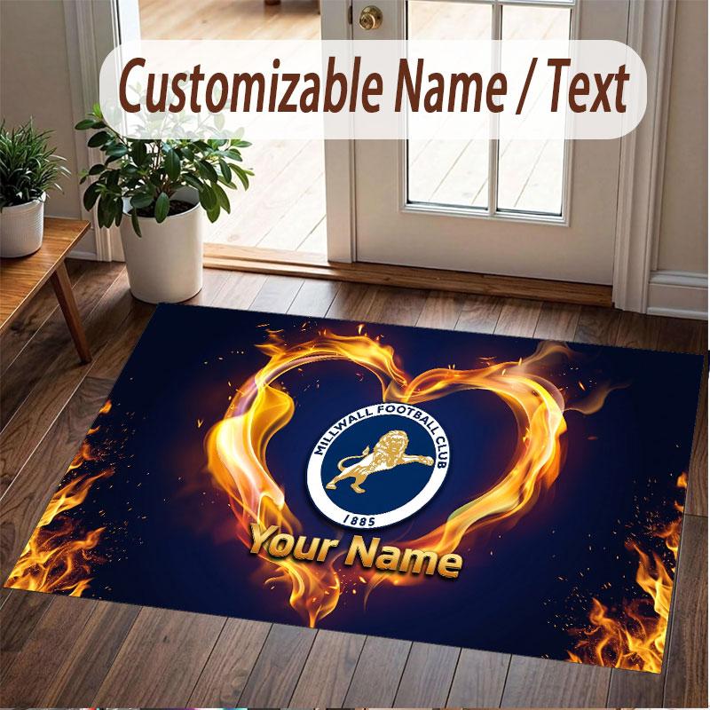 Custom Rug Monaco FC Pattern Print Name Text Soft Non‑Slip Floor Carpet for Home Indoor Decoration