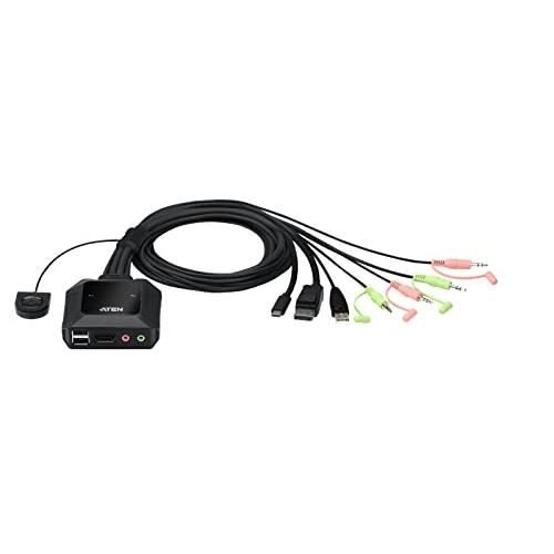 Commutateur KVM - CS52DP-AT - 2 Ports - USB-C - Compact - Câblé