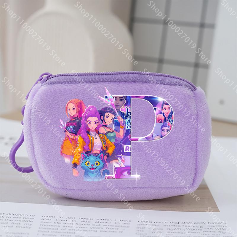 K Pop Lovci démonů Peněženka na mince pro Dětské dívky Roztomilá Přenosná peněženka Kreslené Anime Tištěný Dopis Kapsička na uložení karet Dětské dárky