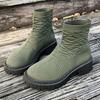 Large Size Fly-woven Casual Snow Boots for Women's Autumn and Winter New Sleeve Lightweight Casual Martin Boots for Women