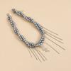 Fashion Trend Accessories Irregular Hand-Beaded Love Fringe Serpentine Pendant Mix Necklace Stainless Steel Jewelry