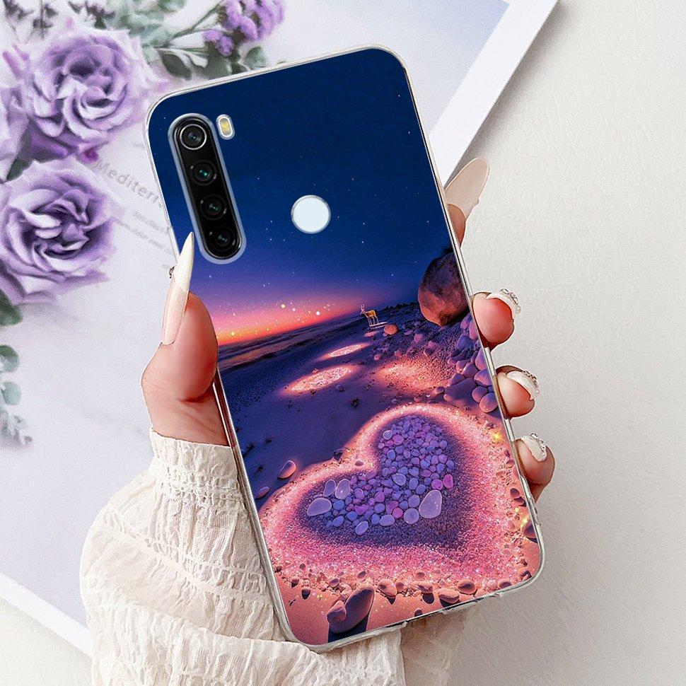6,3" Silikonowe Etui Dla Xiaomi Redmi Note 8 Miękkie TPU Z Uroczy Wzorem Pokrowiec Etui Dla Redmi Note 8 Note8 Ochronna Obudowa Zderzak