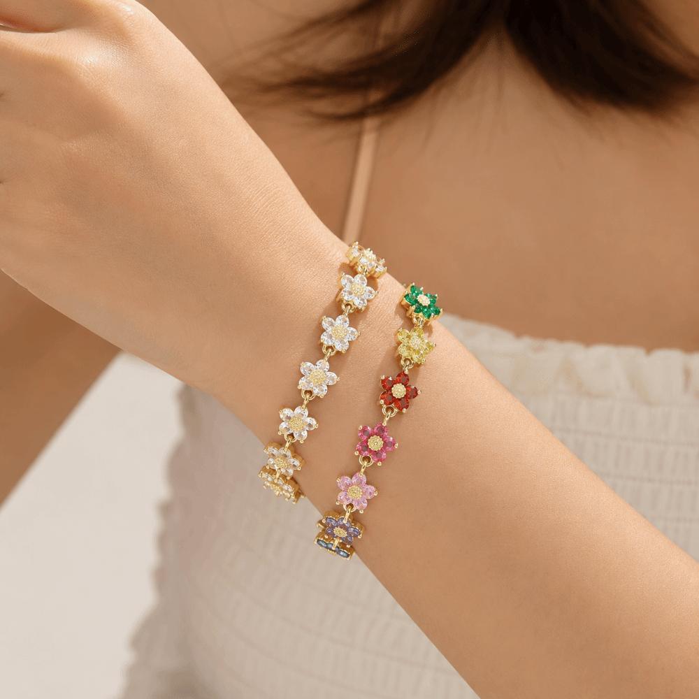 Light Luxury Colorful Zircon Bangle Sparkling Dopamine Wrist Jewelry Evening Dinner
