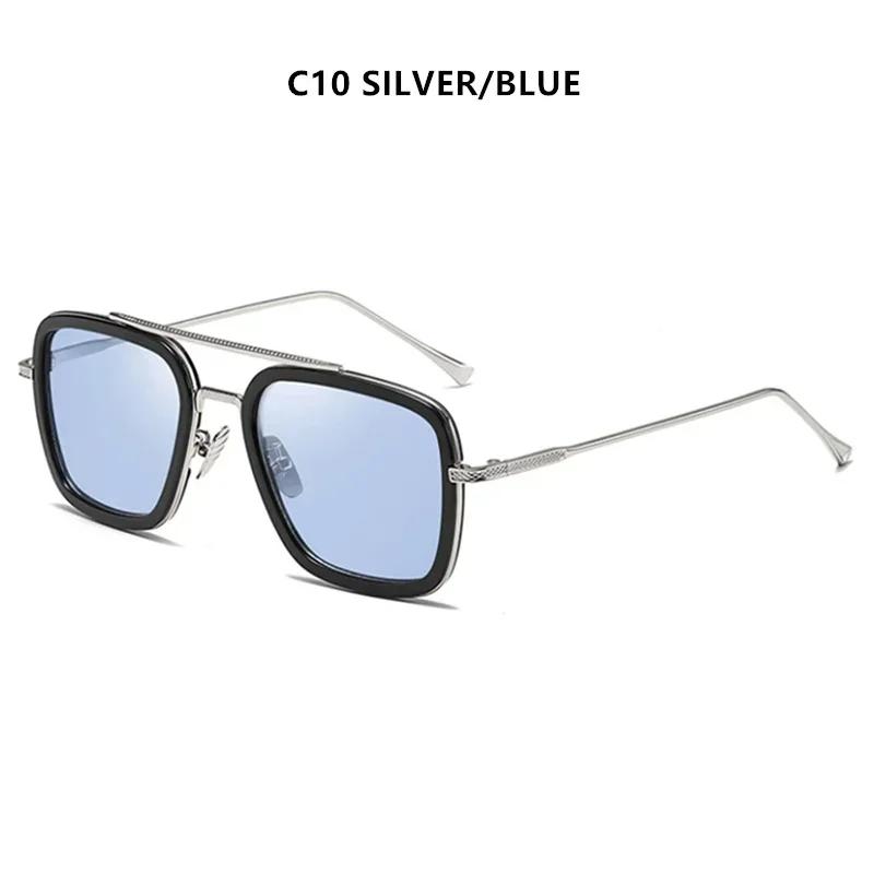 Luxury Square Sunglasses Men Women Brand Designer Retro Alloy Frame Big Sun Glasses Vintage Gradient Male Female Oculos Feminino