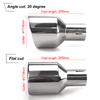 1 Piece 114mm Outlet Universal Modification Car Accessories Silver Curly Flange Muffler Exhaust  Stainless Steel Tip End Pipe