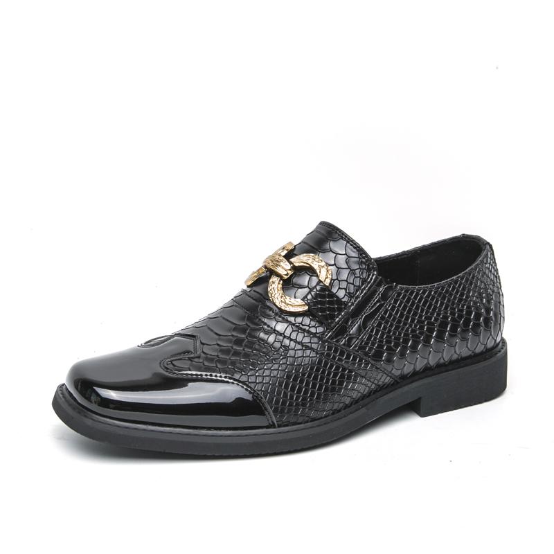 

Модные туфли на толстой подошве для платья Мужские Повседневные Офисные Деловые Формальные Оксфорды Мужские Джентльменские Уличные Патентная Кожа Свадебные Туфли Мода 38 чёрный