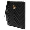 Gucci GG Marmont Small Leather Clutch With Light Gold Hardware Women Clutch Black 813349-DTDHD-1000