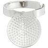 Clover Thimble with Plate 5.5 X 6.5 X 1.2 Cm Brass (nickel Plated) 34-301