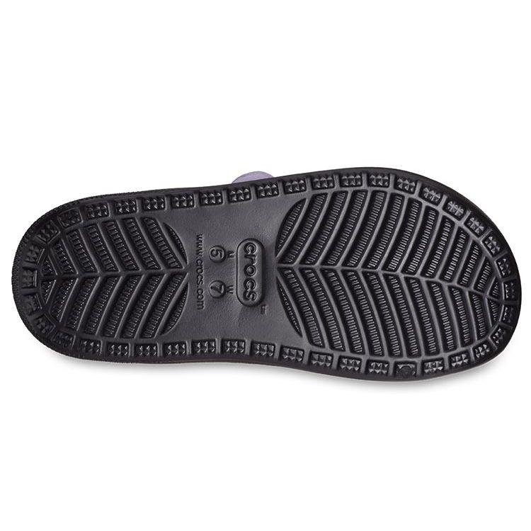 Crocs Classic Warm Fleece Floral Slippers Unisex Slippers Black 209240-001