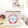 Best Teacher Ever Printed Coffee Mug White Enamel Cups Handle Cocoa Cup Home Office Drinking Mugs Teacher's Day Graduation Gifts