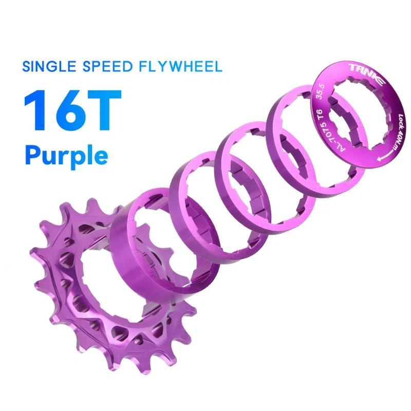 Single Speed Flywheel Conversion Kit,18T,Cassette Cog, Road Bike Sprocket For Freewheel Chain,7075 Aluminum Alloy Cnc