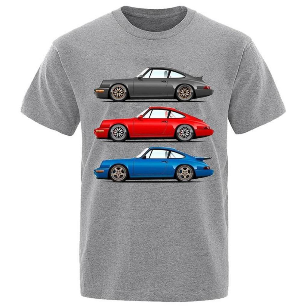T-shirt Grafiche Classiche da Corsa Automobilistica a Manica Corta Moda Oversize Top Estivi Harajuku Streetwear Abbigliamento Street da Uomo