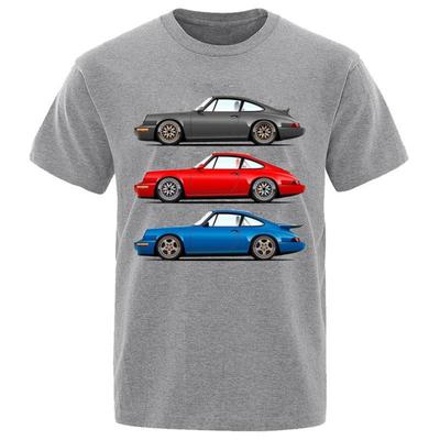 Car Racing Classic Graphic T Shirts Short Sleeve Fashion T-shirt Oversize Tops Summer Harajuku Streetwear Men's Street Clothing