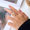 Adjustable Open Flower Ring Women With Micro-Paved Zirconia Elegant Fashion Statement
