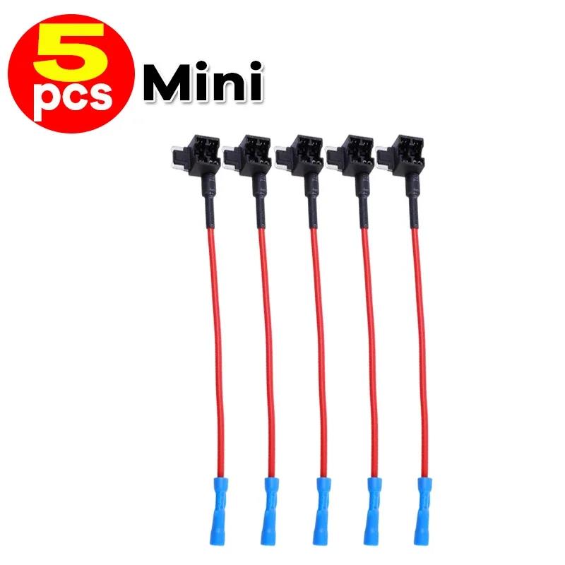 Mini Standard Add-a-Circuit Fuse Holder Car Fuse Tap Adapter ATC/ATO for 12V-32V Dash Cam GPS LED Power Supply Accessories Fuses4