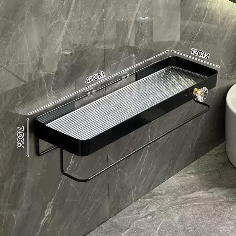 Goldenes Lagerregal ohne Bohren Badezimmer Waschbecken Waschschale Wandmontage Kosmetik-Lagerregal Badezimmerzubehör Regale