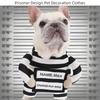Pet Prisoner Costume Entertaining Festival Outfit Party Wear for Small To Large Cats Dog Masquerade Birthday Celebration