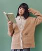 LMR Contrast Point Boucle Cardigan Beige