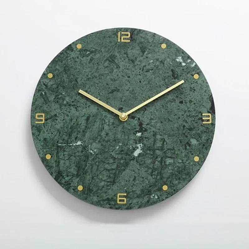 Nordic Large Wall Clock Modern Design Natural Marble Clocks Home Decor for Living Room Luxury Silent Watches Bedroom DecorM5Q1K1