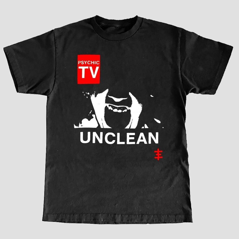 Psychic TV Band Unclean Heavy Cotton Black All Size T Shirt For Men UR240 Unisex T-Shirt XXXXL