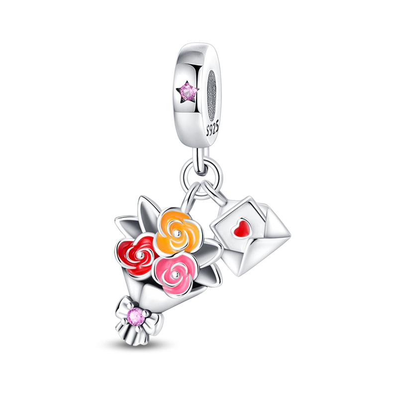 Animal And Flower Dangle Charm Beads New In Fits Bracelet Bangle Necklace Women Luxury Diy Fine Jewelry Party Festival Gift