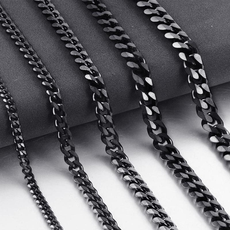 Stainless Steel Six-Sided Polished Cuban Bracelet: 3.5/5/7mm, Hip-hop Style, Simple and Trendy