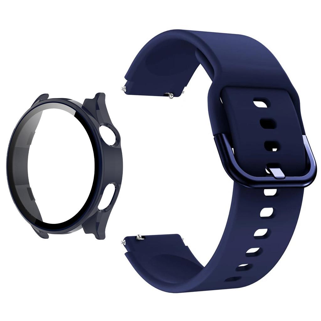 Silicone Strap & PC Case + Tempered Glass for Xiaomi Watch 5 Full Shell Screen Protector Bumper Cover Strap Smart Accessorie Set