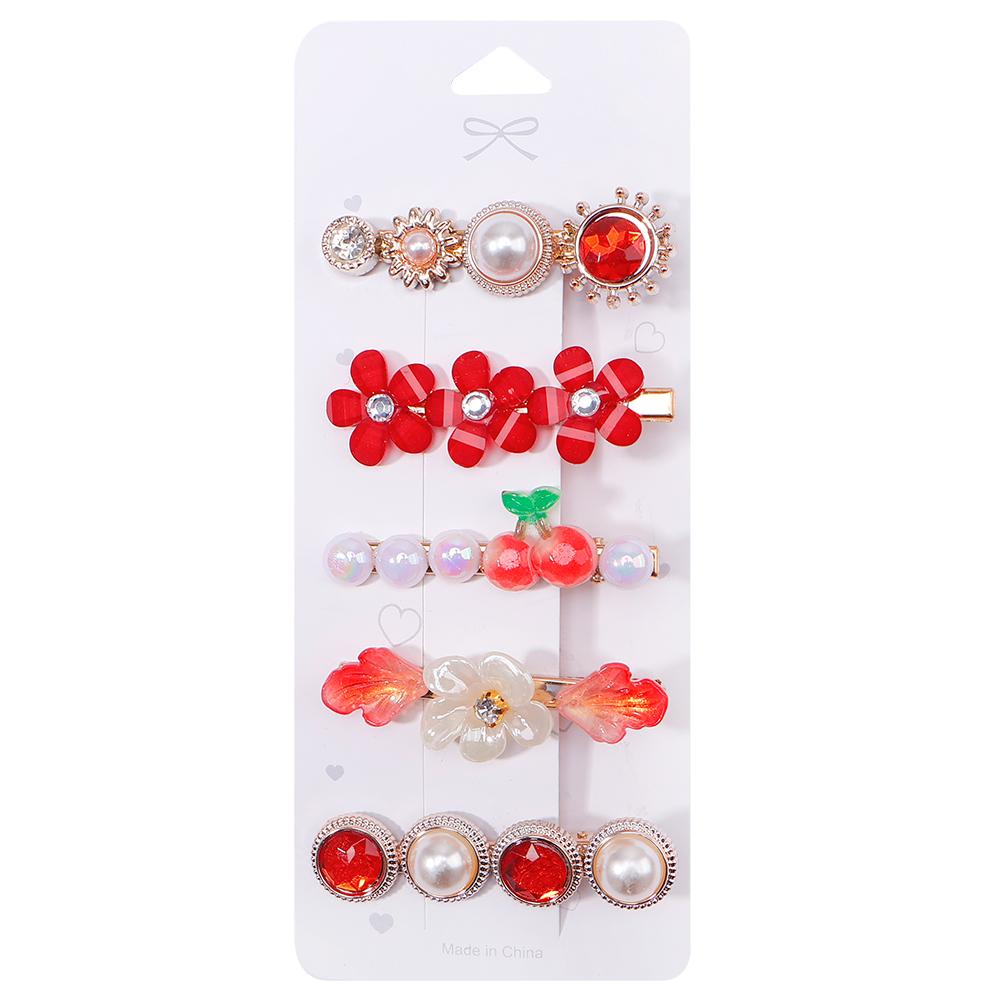 5-Piece Set New Women's Fashionable Hair Clip Accessories Simple Matching Hair Card Girls' Side Clip Gifts Headwear