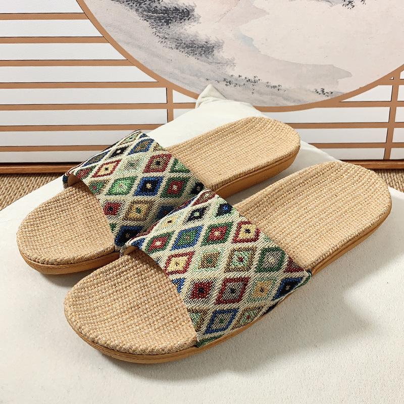 New Fashion Fabric Linen Women's Slippers