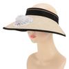 Fan Hat USB Rechargeable 300mah Elastic Band Angle Adjustable Extra Large Brim Fan Cap for Travel Beach Beige