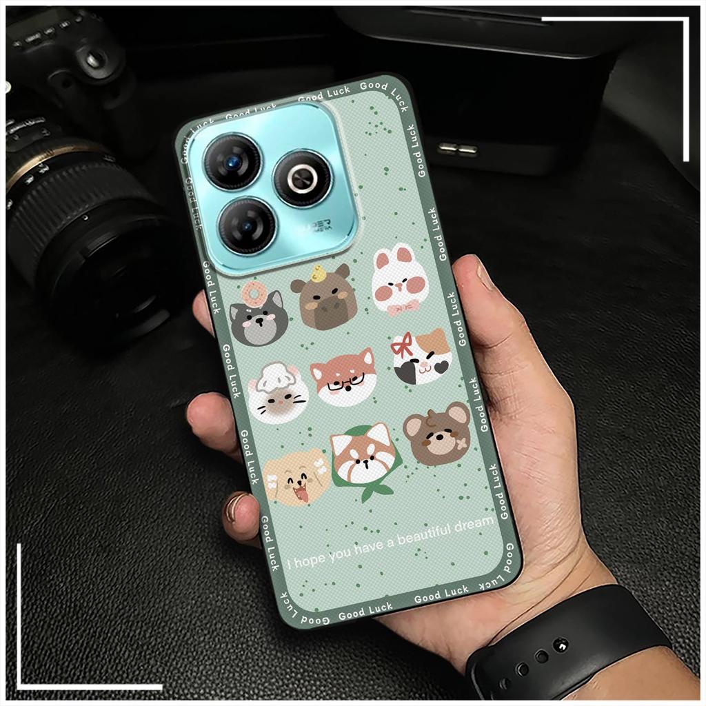 Wstrząsoodporne Wytrzymałe Etui na Telefon Dla ZTE Blade A75 4G/Z2359 Zwierzęta Kreskówka Saszetka na Telefon Słodka Tylna Pokrywa Pełne owinięcie Miękkie etui