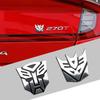 1Pcs Car Aluminum Alloy Autobots Transformers Emblem Car Body Rear Trunk Logo Stickers Side Window Decal Decoration Accessories