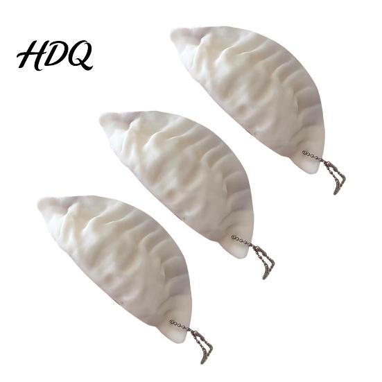 Dumpling Fidget Toy 1/2/3/4Pcs Stress Relief with Bead Chain Simulated TPR Ball Squeeze Sensory Bag Backpack Hanging Decoration Flexible