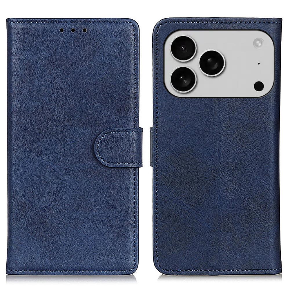For iPhone 17 Pro Max Case Cowhide Texture Leather Wallet Stand Phone Cover