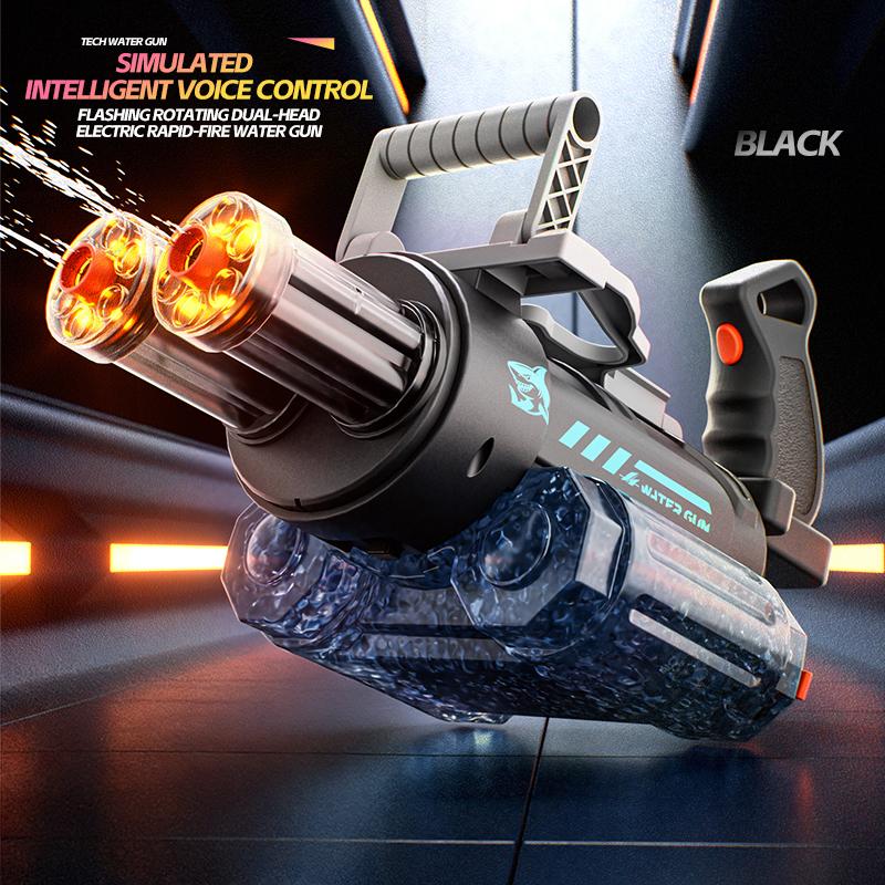 Strongest Rotating Electric Water Gun Toy With Light Spray Blaster Shooting Water Gun Beach Pool Toys Boy Adult Children Gifts