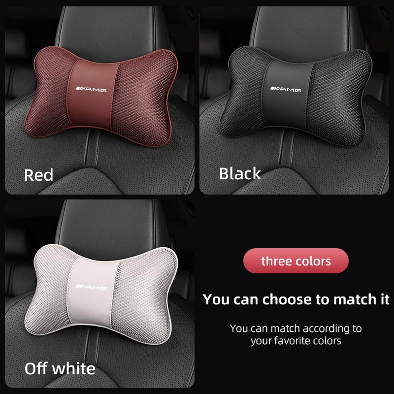 1Pcs Ice Silk Car Seat Headrest Neck Pillow For Mercedes Benz AMG GLC GLE W204 W205 W203 W211 W212 W213 W206 W210 W169 W220 W246