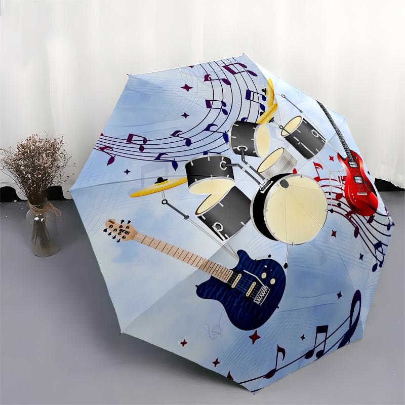 1pc Music Instruments Themed High-quality Umbrella,Automatic Opening and Closing Umbrella,Multi-functional Umbrella G0811364