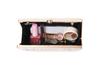 SUNSPOT 3-Way Party Bag, Clutch Bag, Wedding Handbag, Formal Evening Bag for Women with Pearl Chain (Champagne Gold)