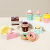 Kids Wooden Dessert Shelf With Multilayer Design For Imaginative Play Learning