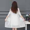 Summer Mesh Sun Protection Clothing for Women Lace Mid-length  Thin Stylish Long Sleeved Shawl