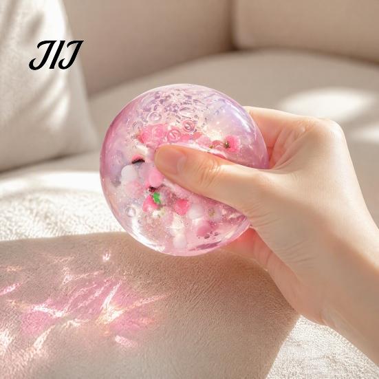 Clear Ball Ornaments Stress Fidget Toy, Anxiety Relief Squeeze Transparent Slow Rebound Toy for Home Office School Reduction Gadget