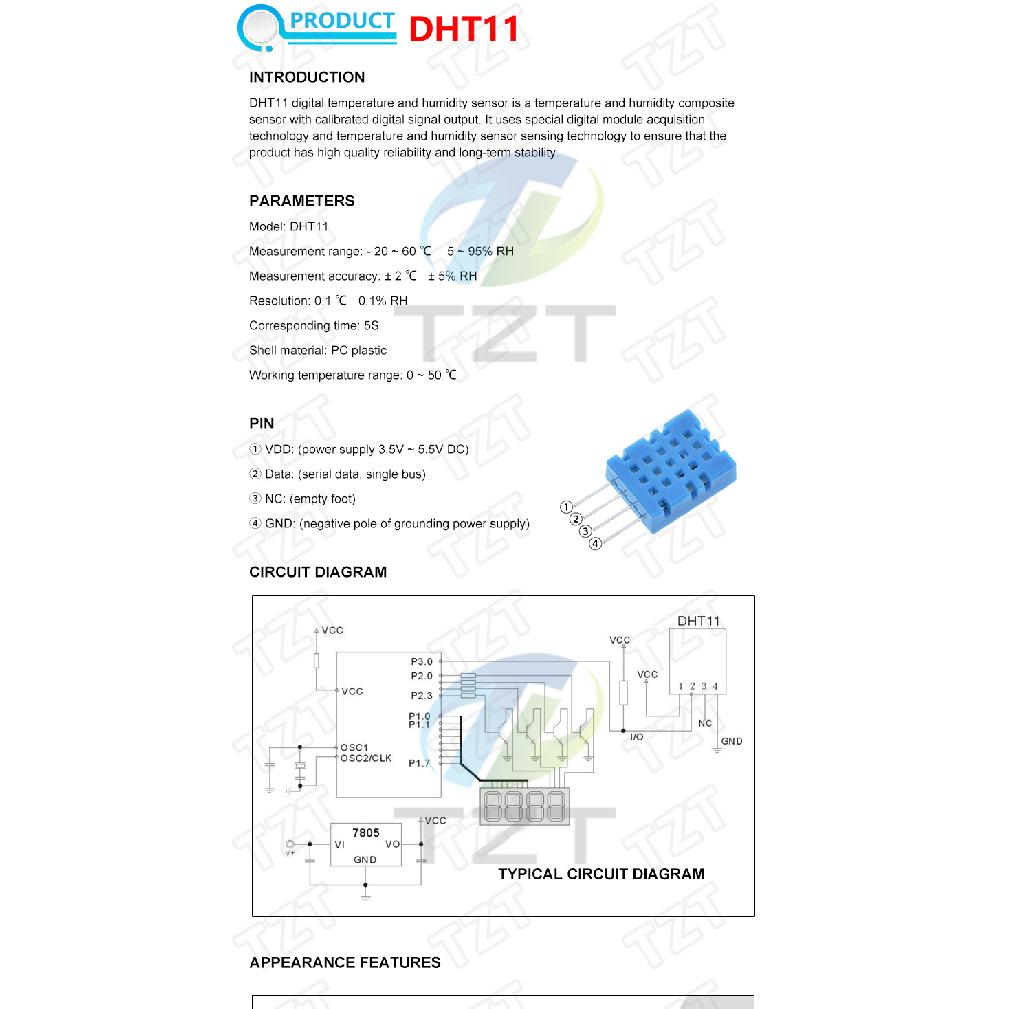Digital Temperature and Humidity Sensors TZT DHT11 DHT22 AM2302 AM2301 AM2320 MW33 Sensor And Module For Arduino electronic DIY Replacement Sensors2